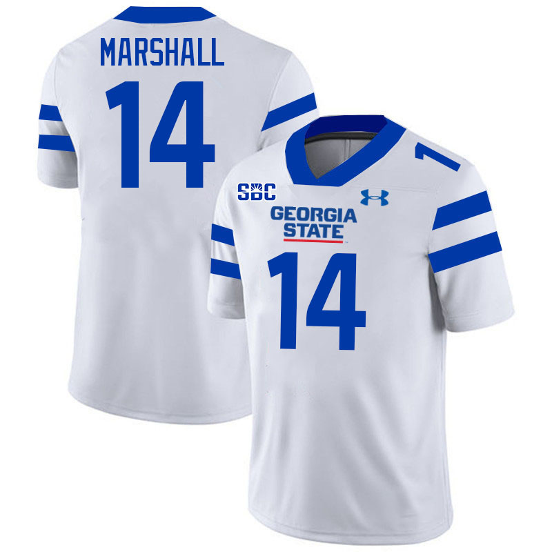 Georgia State Panthers #14 Cam Marshall College Football Jerseys Stitched-White